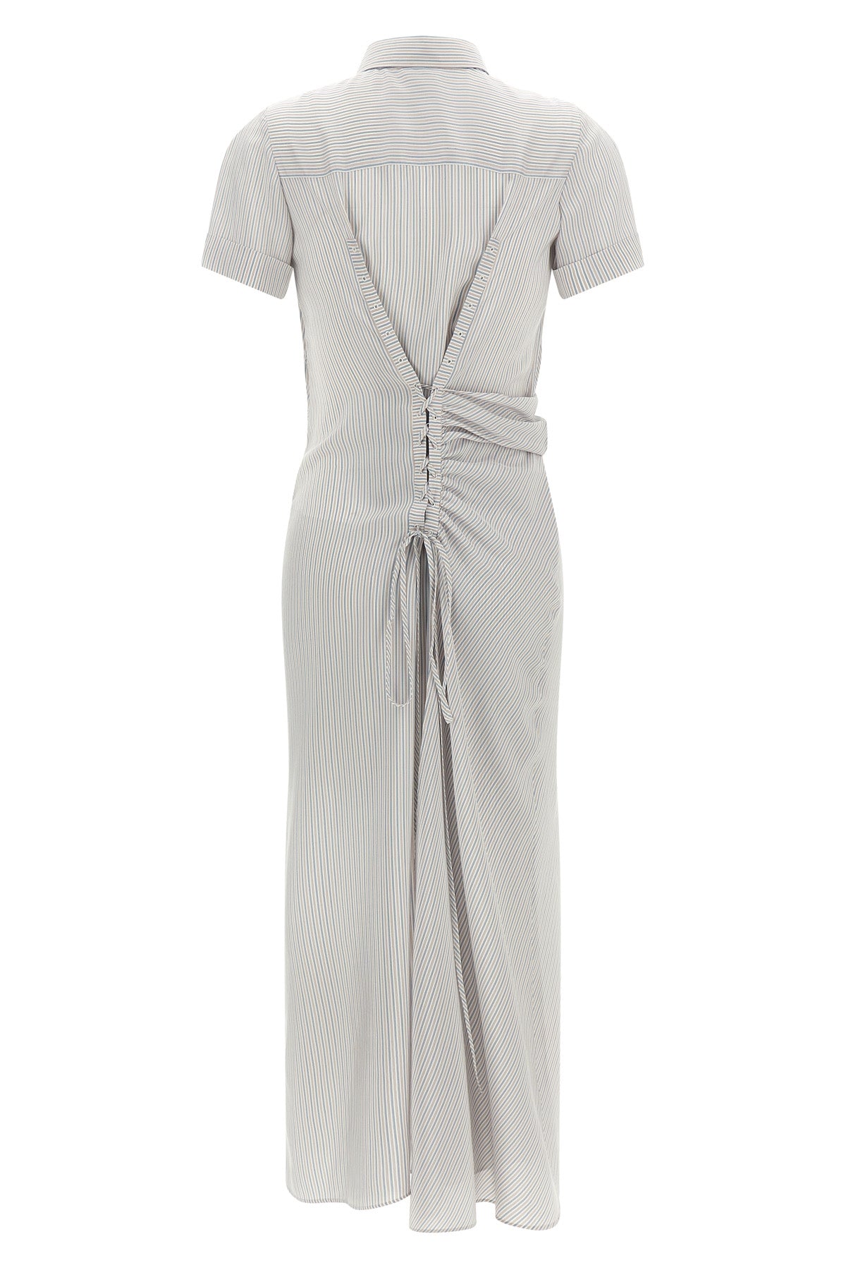 long striped silk dress