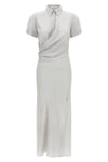 long striped silk dress
