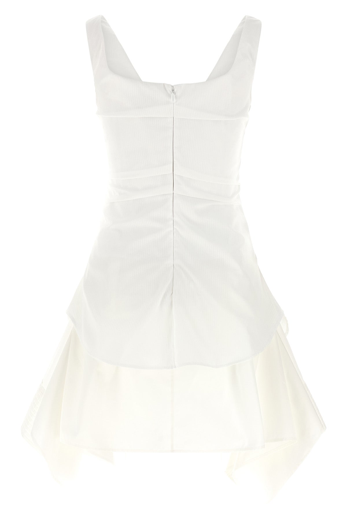 mini day dress in striped cotton poplin