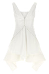mini day dress in striped cotton poplin