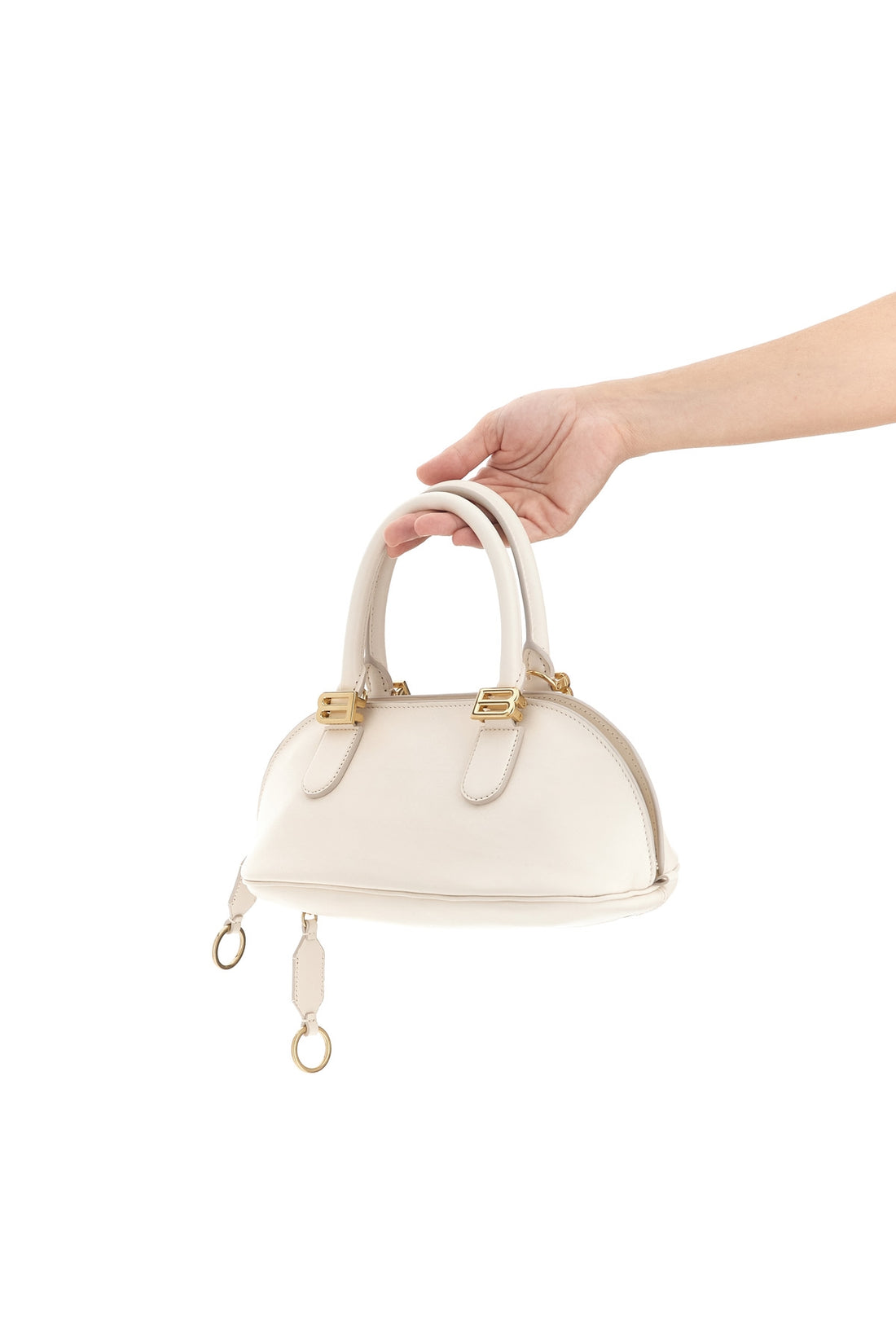 BALENCIAGA OS mini smooth calf leather handbag