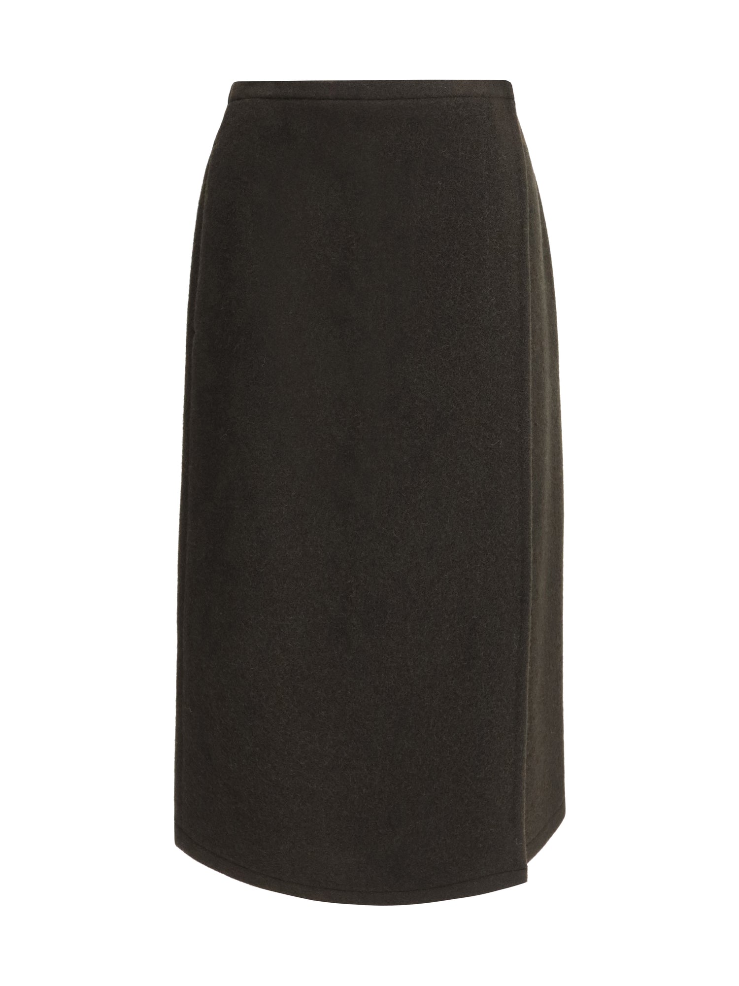 RIER S fleece wrap skirt in pure wool