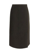 RIER S fleece wrap skirt in pure wool