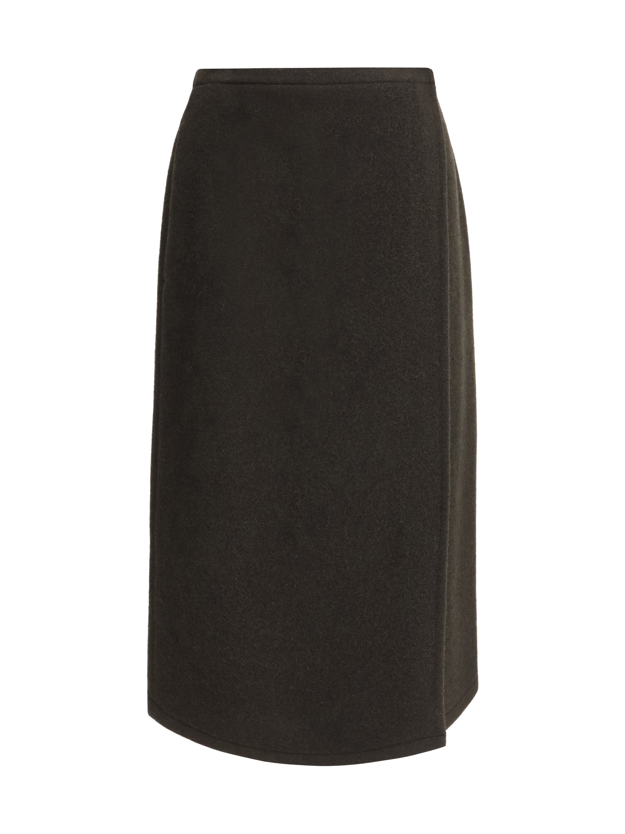 RIER S fleece wrap skirt in pure wool