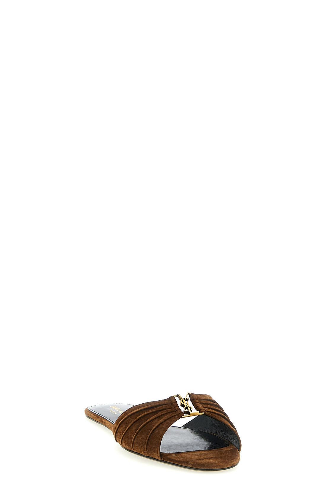 SAINT LAURENT 40 babylone mules in curled suede