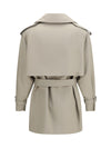 short cotton trench coat