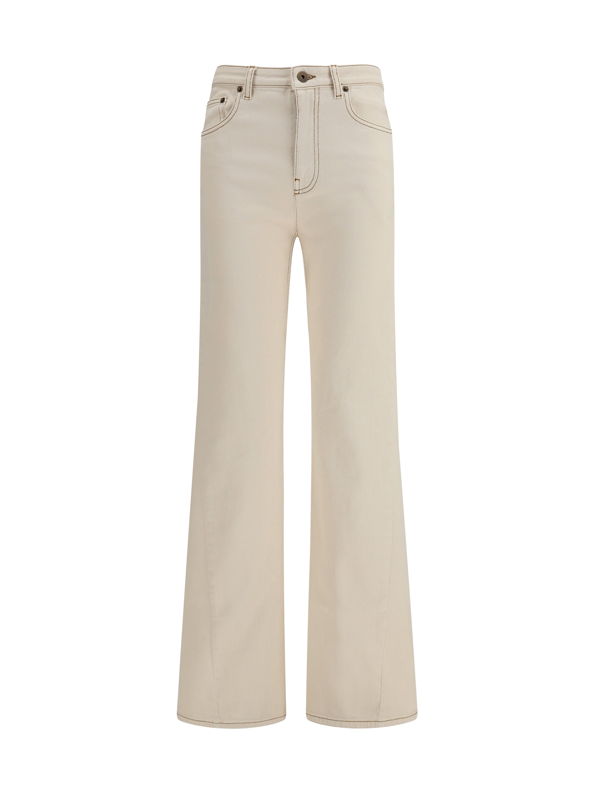 high-waisted bootcut jeans