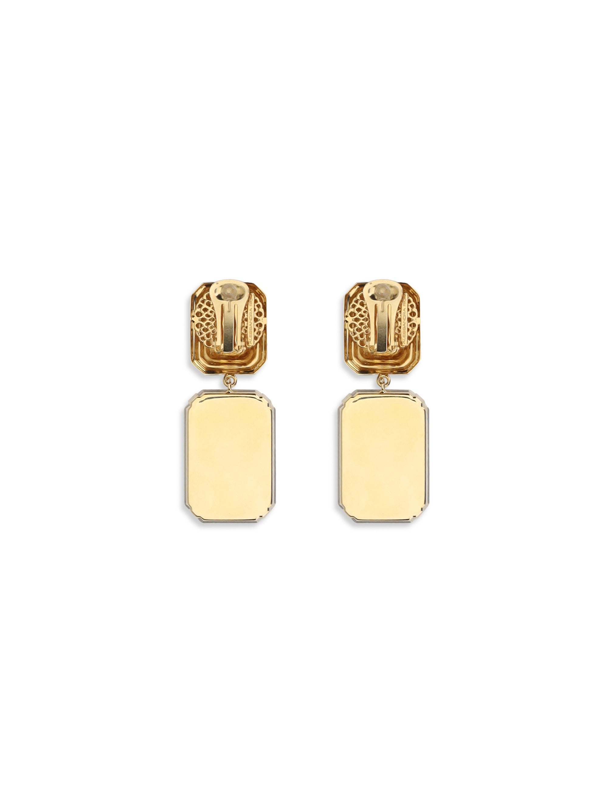 clip-on earrings with crystal drop