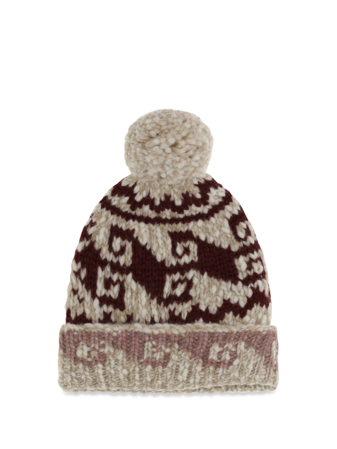 MONCLER GRENOBLE OS wool-alpaca blend beanie with pom-pom