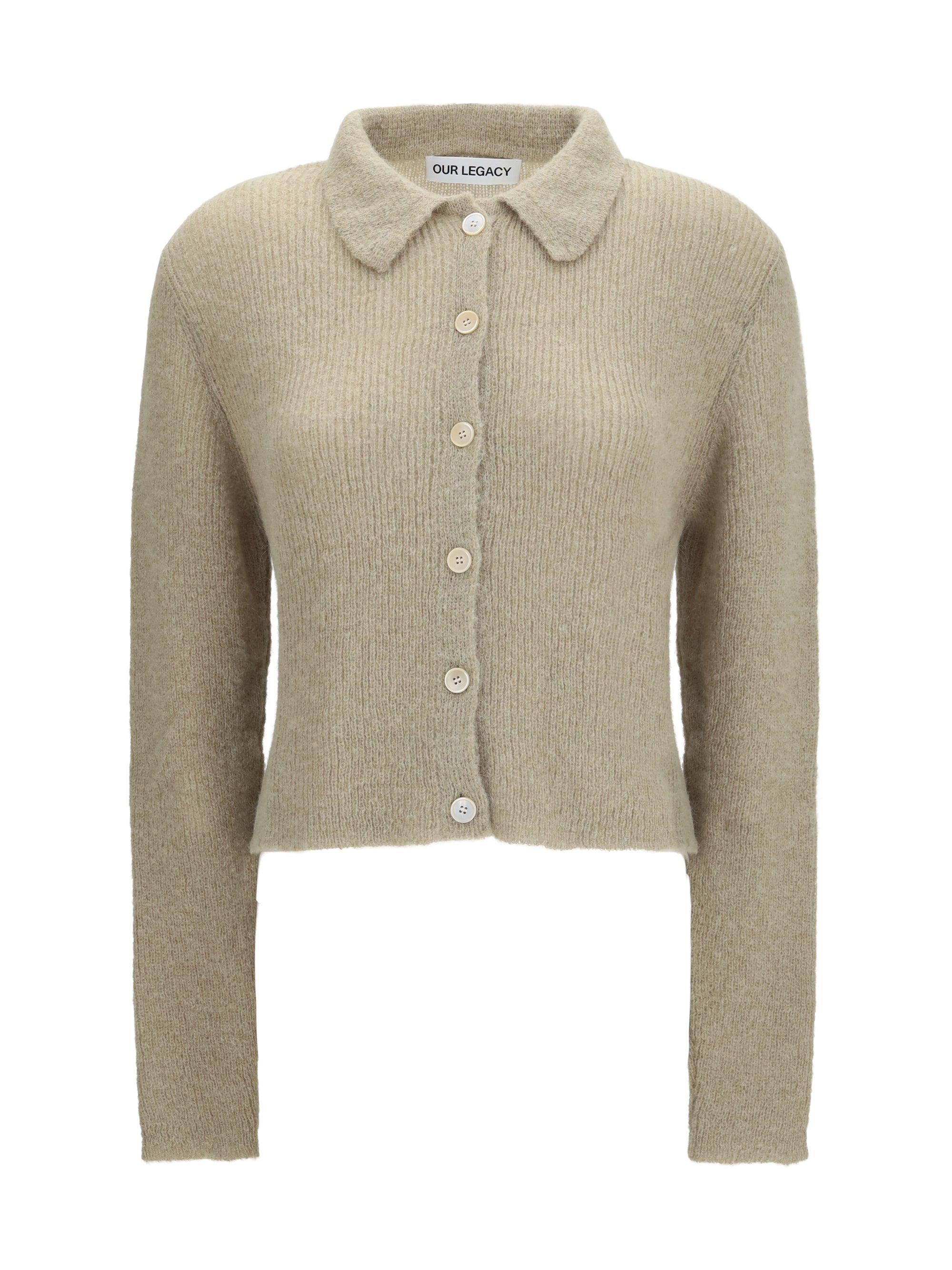 polo collar sweater with buttons