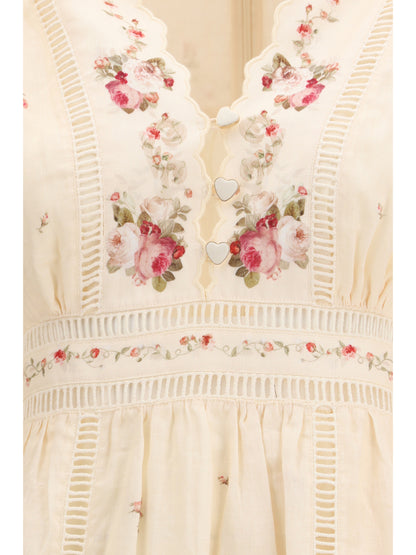 ZIMMERMANN 2 patience plunging midi dress