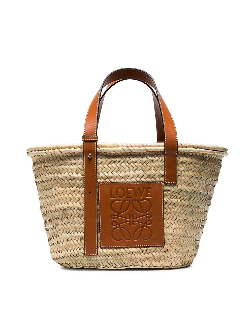 LOEWE Medium Raffia Basket Tote