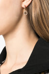 the tory burch miller pavé drop pendant earrings feature a gold-plated metal h