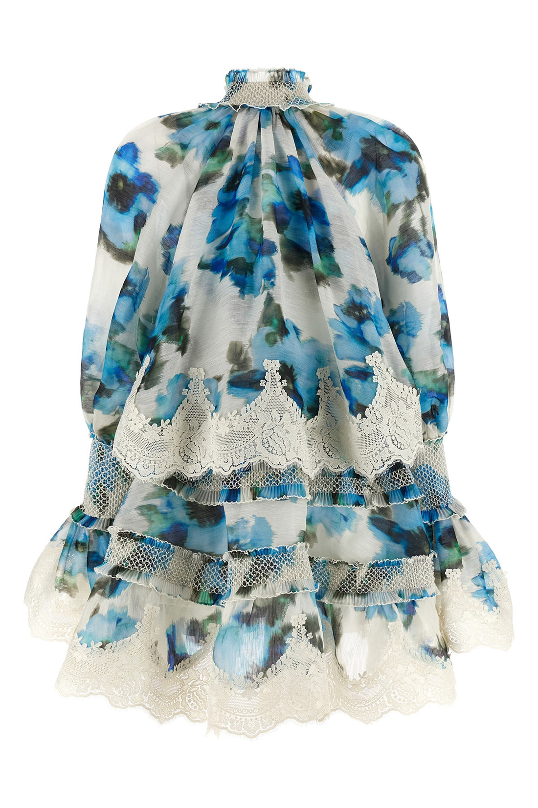 ZIMMERMANN 2 alchemy all-over poppy patterned silk and linen blend dress