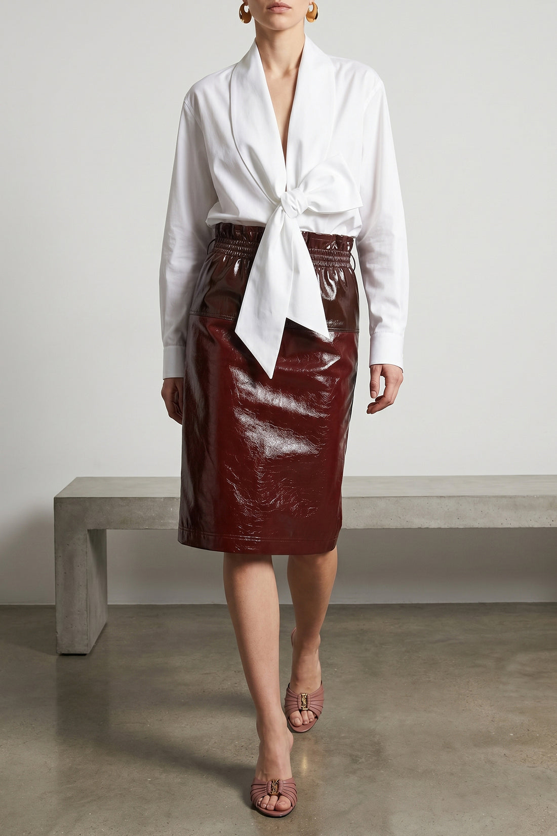 SAINT LAURENT 38 cotton poplin shirt