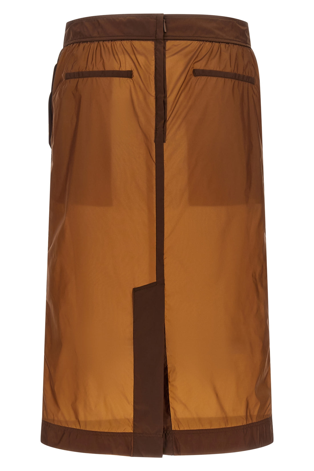 SAINT LAURENT 36 midi skirt in semi-transparent nylon