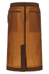 midi skirt in semi-transparent nylon