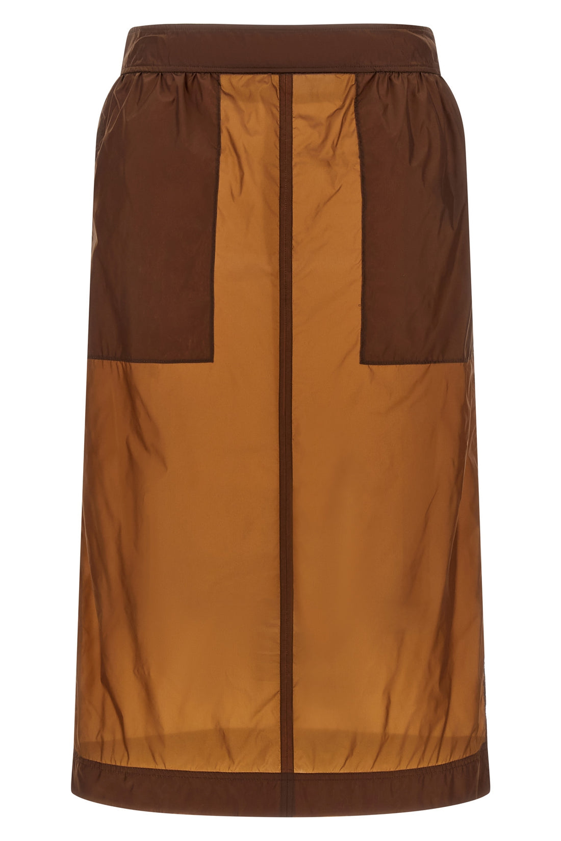 SAINT LAURENT 36 midi skirt in semi-transparent nylon