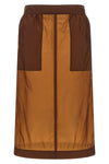 midi skirt in semi-transparent nylon