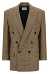 saint laurents double-breasted blazer expresses sartorial excellence through a