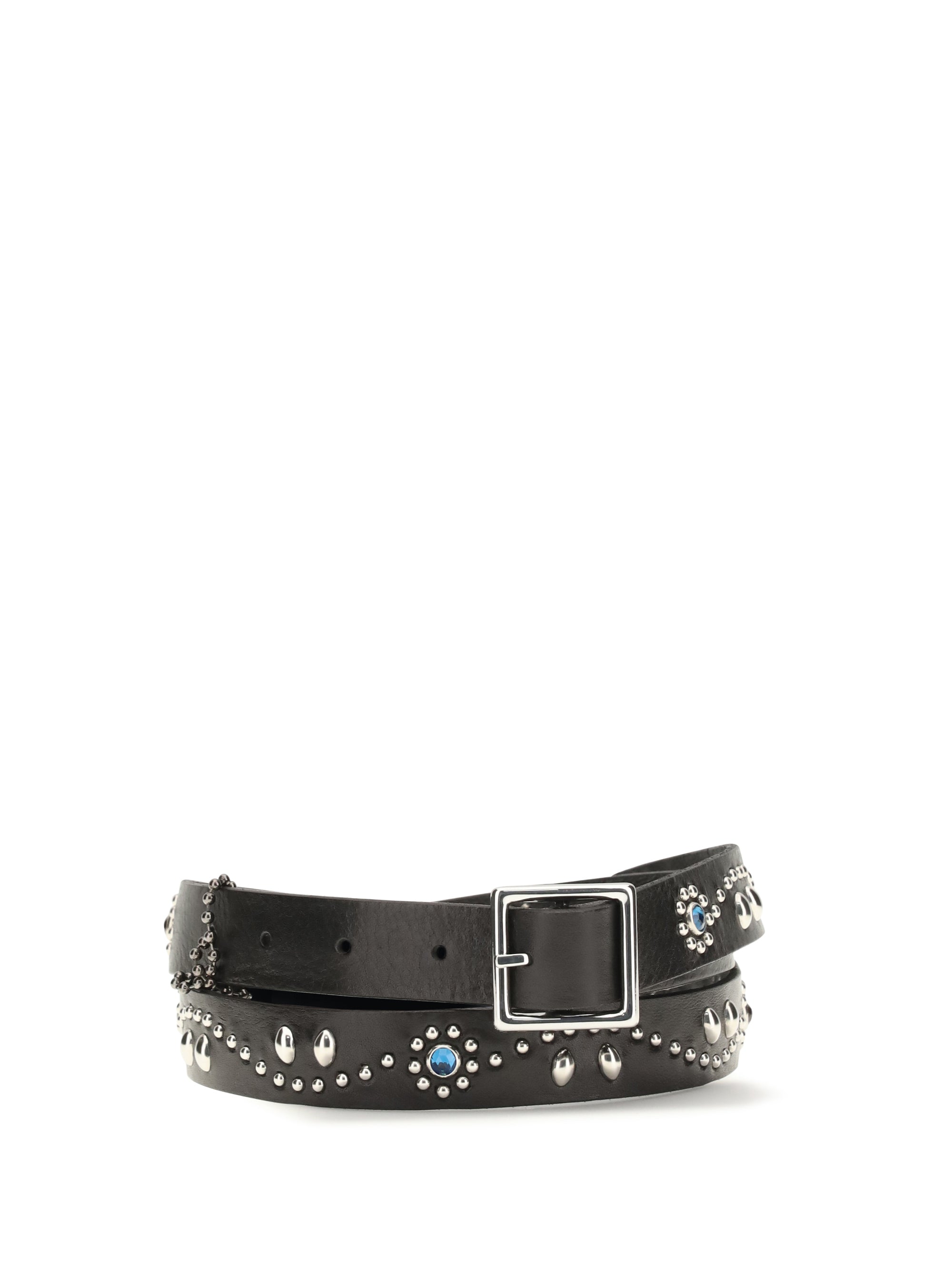 appaloosa leather belt with embellishments