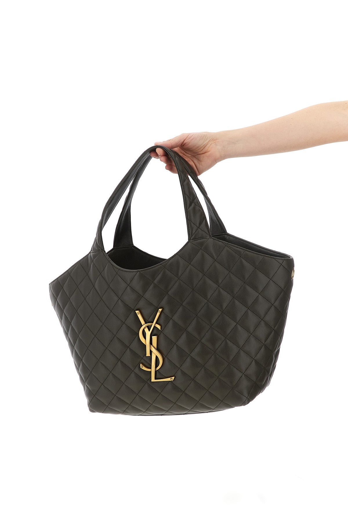 medium icare shopping bag in lamb nappa leather