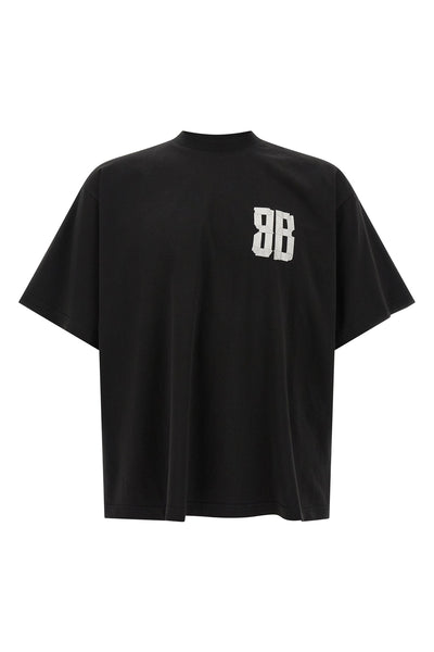 the balenciaga glitter tape type oversize t-shirt redefines the volumes of eve