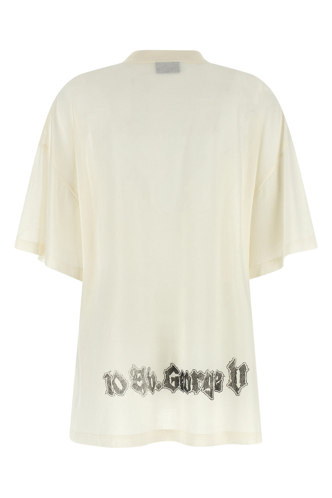 BALENCIAGA XS shaped salon de couture semi-transparent jersey t-shirt