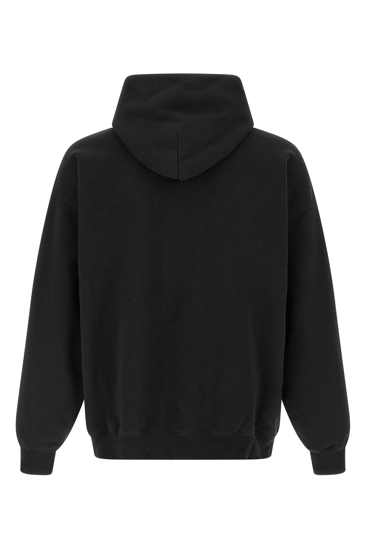 dry used-effect fleece hoodie