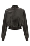 the gucci bomber jacket in soft lamb nappa reinterprets the minimalist codes of