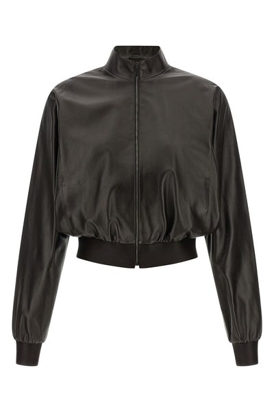the gucci bomber jacket in soft lamb nappa reinterprets the minimalist codes of