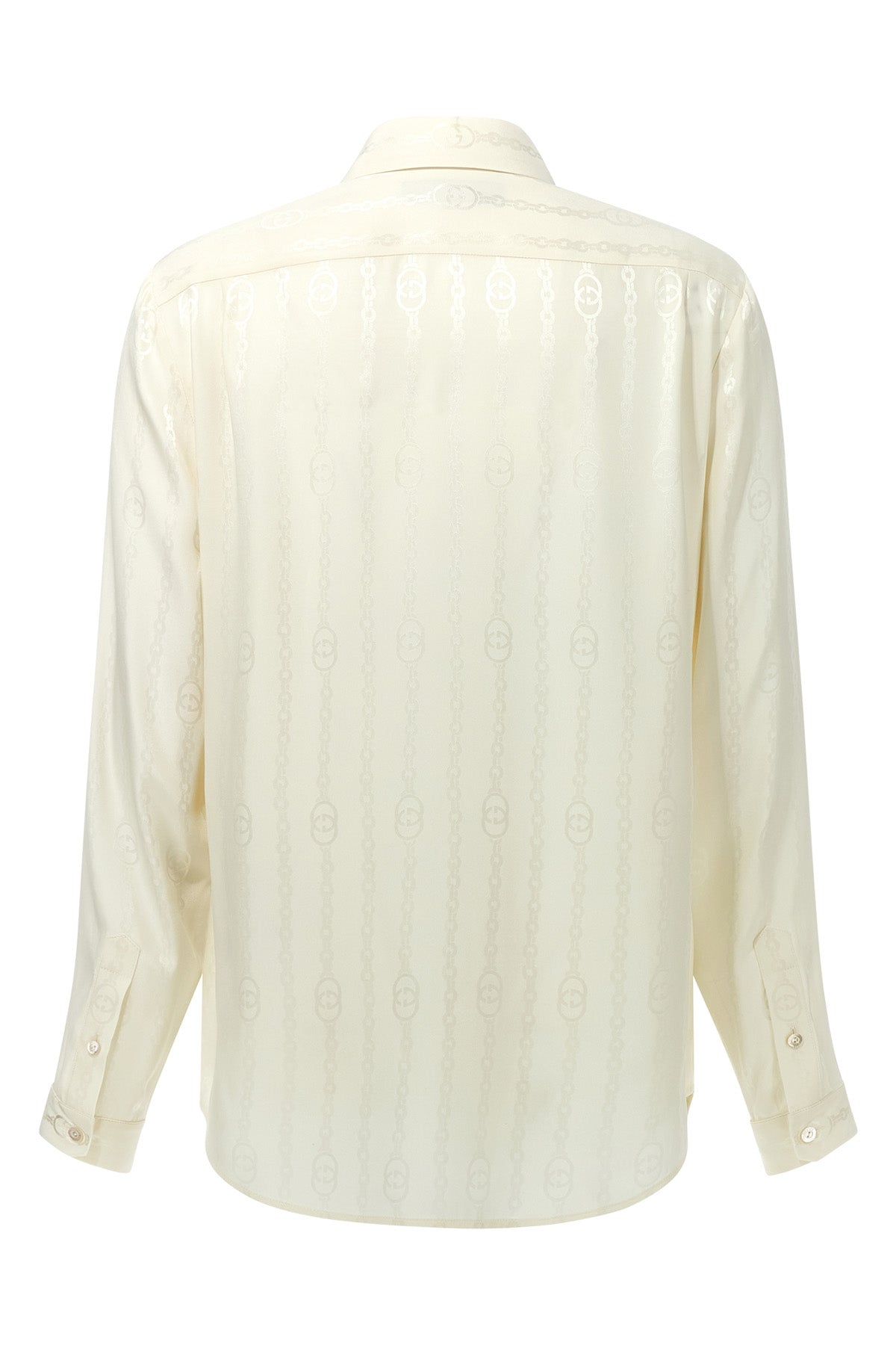 the gucci shirt defines contemporary tailoring through a fluid and luminous silh