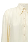 the gucci shirt defines contemporary tailoring through a fluid and luminous silh