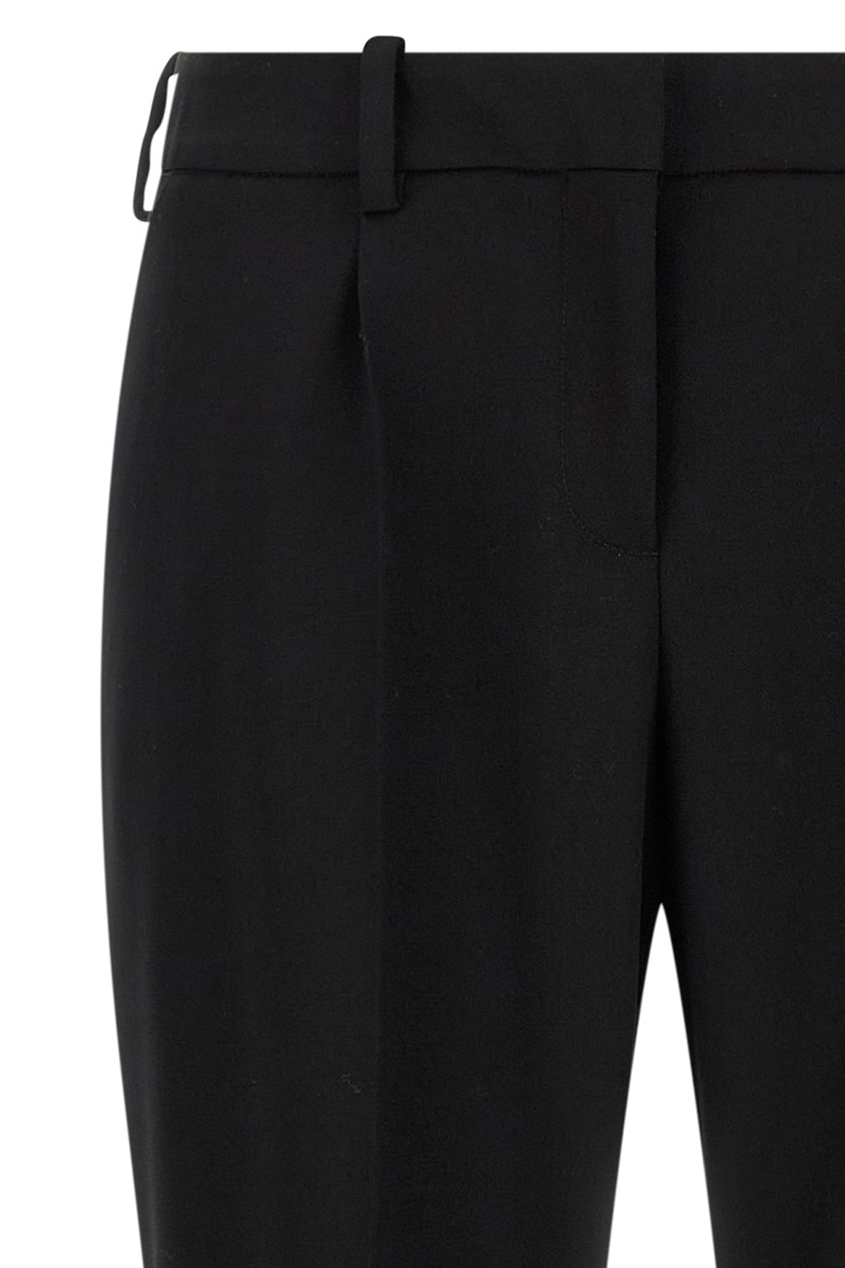 sartoriali slim tailored pants in stretch wool twill