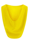 the balenciaga draped back top presents a rigorous study of sculptural contrasts