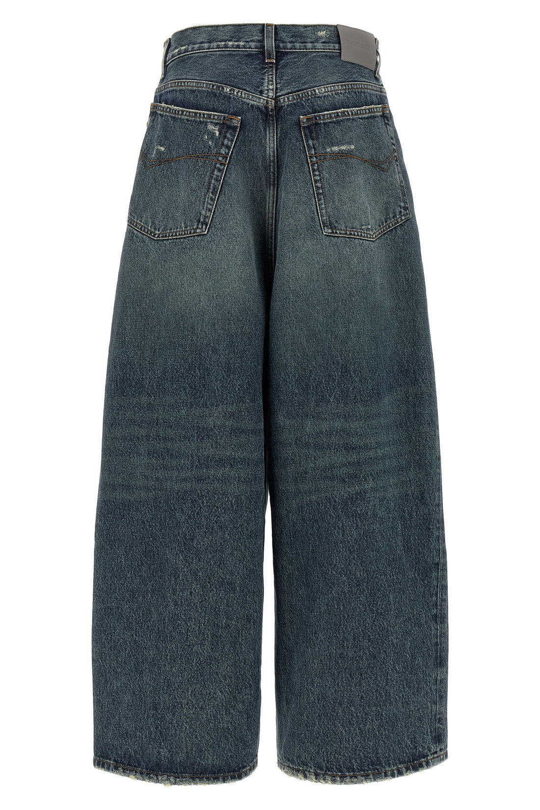 BALENCIAGA 24 baggy used-effect stone washed cotton denim jeans