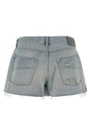 skort in used-effect japanese twill
