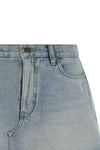 skort in used-effect japanese twill