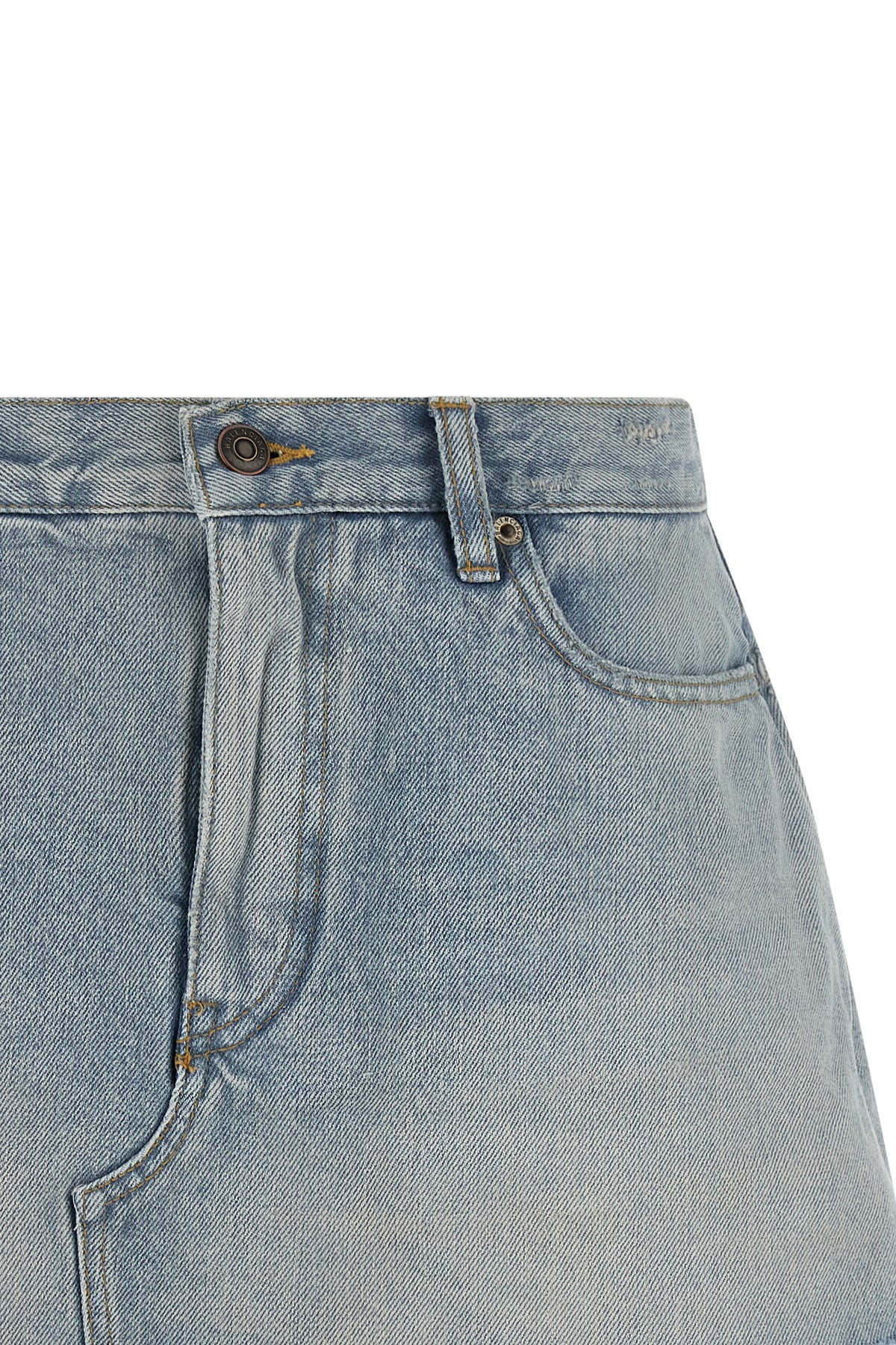 skort in used-effect japanese twill
