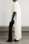 silk poplin and cotton organza shirt