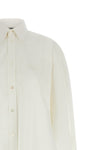 silk poplin and cotton organza shirt
