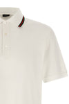 guccis white cotton jersey piquet polo shirt