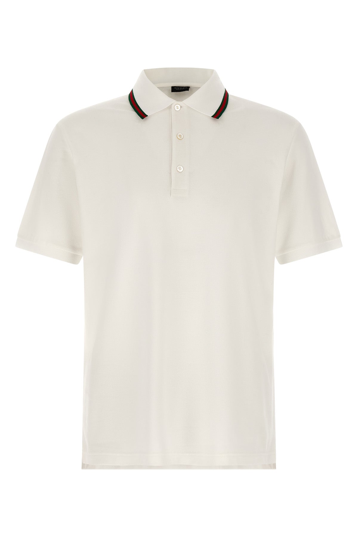 guccis white cotton jersey piquet polo shirt