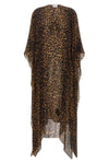 saint laurent caftan in animal print wool twill defines a fluid and unstructured