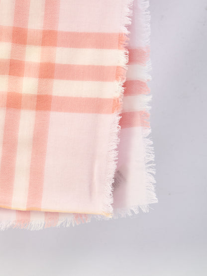 BURBERRY OS wide wool check scarf