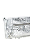 the balenciaga le city clutch bag in pure arena lambskin leather stands out fo