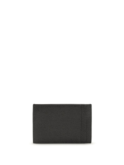 SAINT LAURENT OS micro-grain leather wallet