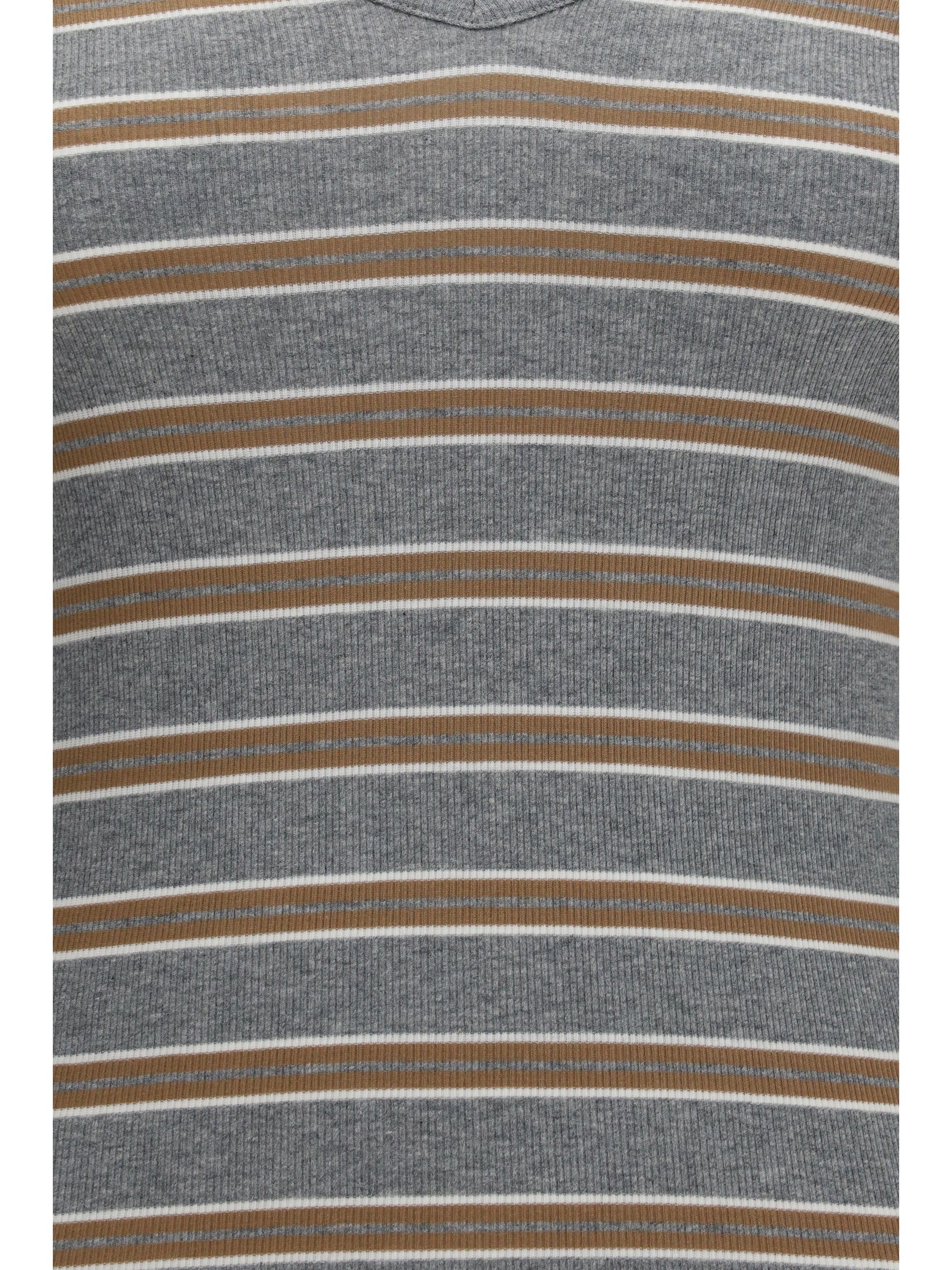 ribbed v-neck long-sleeve t-shirt