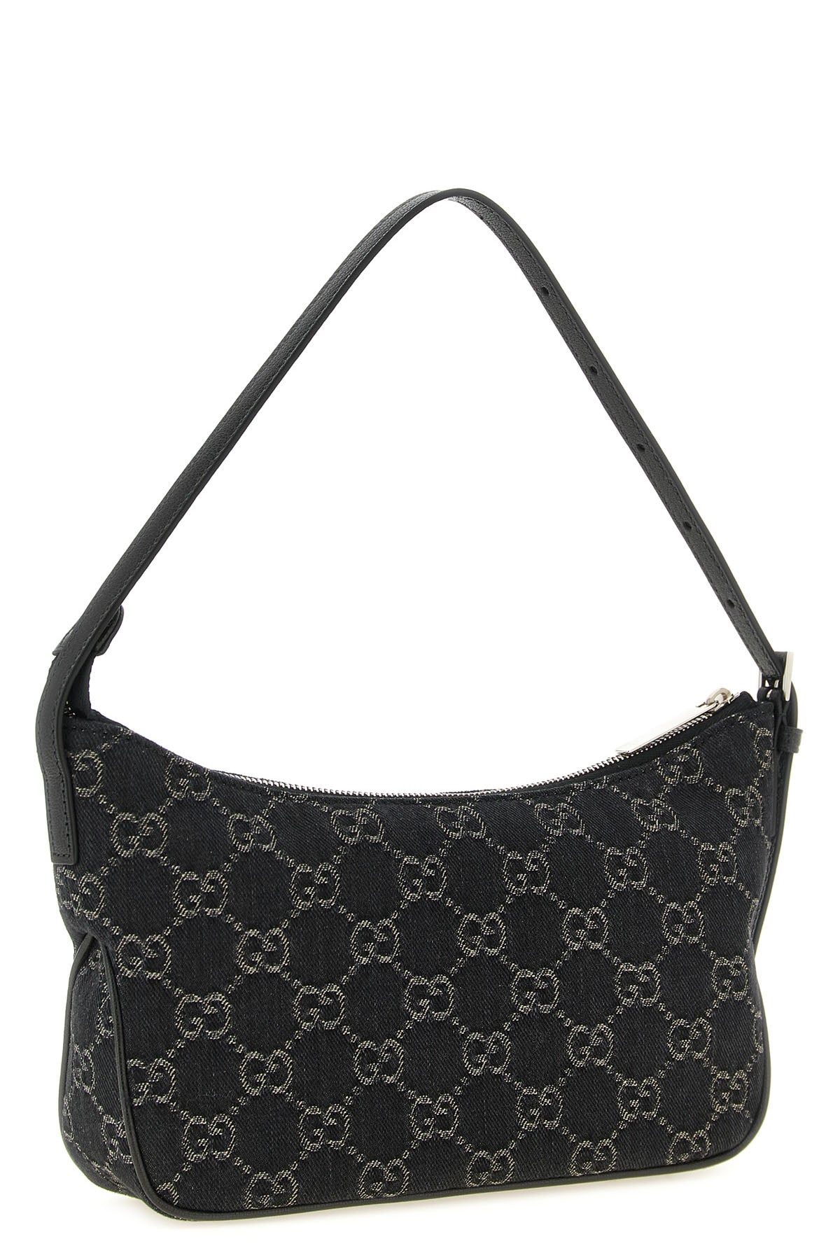 the lady lunetta shoulder bag by gucci defines a compact crescent shape through
