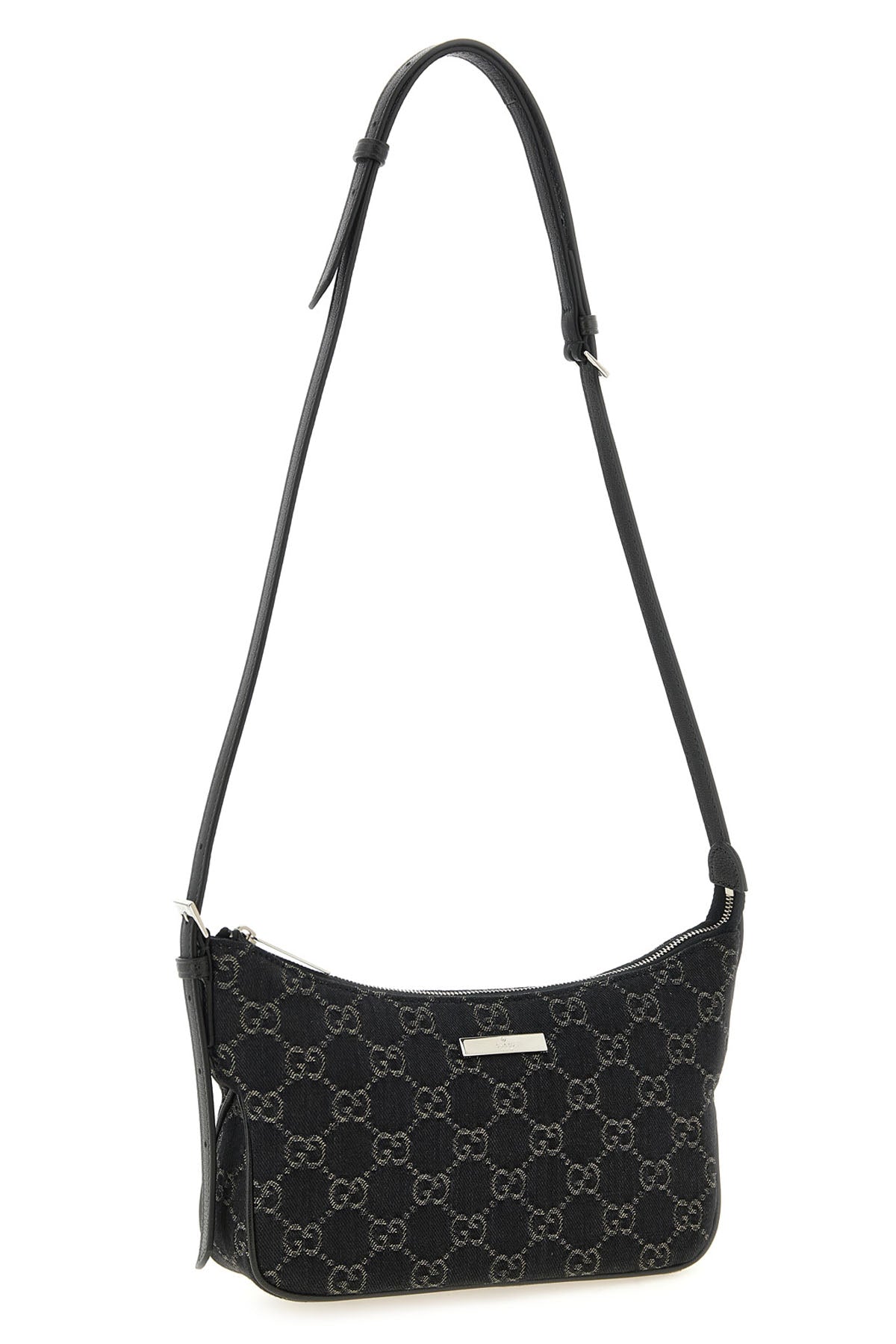 the lady lunetta shoulder bag by gucci defines a compact crescent shape through